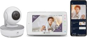 img 4 attached to Монитор Motorola Baby Monitor VM36XL: Wi-Fi видеомонитор для младенцев с сенсорным экраном 5 дюймов, HD-камерой, возможностью подключения через приложение на смартфоне, радиусом действия до 1000 футов, двусторонней аудиосвязью, пультом для удаленного поворота-наклона-масштабирования, отображением температуры в комнате и игровыми мелодиями.