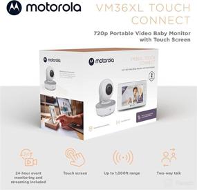 img 3 attached to Монитор Motorola Baby Monitor VM36XL: Wi-Fi видеомонитор для младенцев с сенсорным экраном 5 дюймов, HD-камерой, возможностью подключения через приложение на смартфоне, радиусом действия до 1000 футов, двусторонней аудиосвязью, пультом для удаленного поворота-наклона-масштабирования, отображением температуры в комнате и игровыми мелодиями.