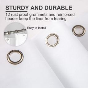 img 1 attached to AmazerBath Shower Curtain Liner, 72X72 Plastic White Shower Curtain Liner, Waterproof PEVA Cute Shower Curtains, Lightweight Shower Curtains For Bathroom With Magnets And 12 Rustproof Grommet Holes