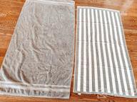 картинка 1 прикреплена к отзыву 2 Pack CASOFU 100% Ring Spun Cotton Cabana Stripe Bath Towel Set - Super Soft & Large Pool Towels In Black от Brian Foster