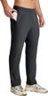 quick-dry lightweight men's track running pants with zipper pockets and open bottom for athletic workouts by willit logo