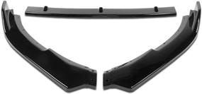 img 3 attached to 🚗 DNA Motoring 2-PU-565-PBK Car Front Bumper Lip 3PCS for VW Golf MK6 GTi 2010-2013 in Glossy Black Finish
