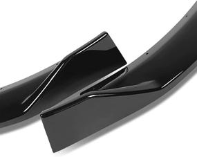 img 1 attached to 🚗 DNA Motoring 2-PU-565-PBK Car Front Bumper Lip 3PCS for VW Golf MK6 GTi 2010-2013 in Glossy Black Finish