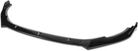 img 4 attached to 🚗 DNA Motoring 2-PU-565-PBK Car Front Bumper Lip 3PCS for VW Golf MK6 GTi 2010-2013 in Glossy Black Finish