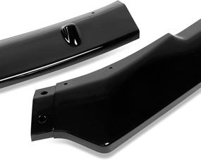 img 2 attached to 🚗 DNA Motoring 2-PU-565-PBK Car Front Bumper Lip 3PCS for VW Golf MK6 GTi 2010-2013 in Glossy Black Finish