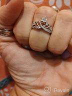 картинка 1 прикреплена к отзыву Боруо 925 стерлинговое серебро с кубическим цирконием Принцесса Корона Tiara Обручальное кольцо Вечная любовь 4-12 от Douglas Jakab