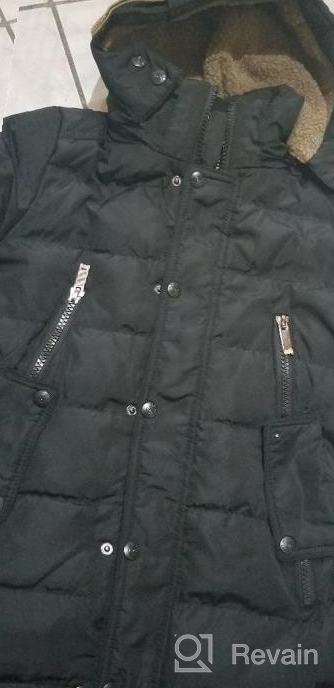 img 1 attached to Warm Winter Protection For Big Boys: LISUEYNE Mid-Long Hooded Down Puffer Jacket review by Thomas Henry