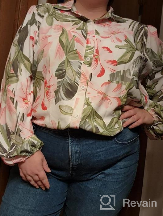 img 1 attached to Trendy And Chic: ZXZY Women'S Soft Floral Hawaiian Shirt For A Stylish Look review by Rebecca Johnson