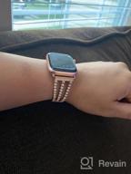 img 1 attached to Add Glitz To Your Apple Watch With Surace'S Rhinestone Metal Link Bracelet For Women - Compatible With Series 8, 7, 6, 5, 4, 3, 2, 1 And SE - 38Mm/40Mm/41Mm, Rose Gold. review by Chad Sornsin