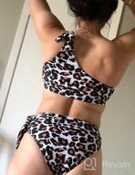 img 1 attached to Bonim Lace V Neck Two Piece Swimdress With Bikini Bottom Swim Skirt Tankini Bathing Suits Black Large review by Kim Rush