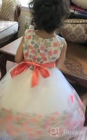 img 5 attached to Кружевное театрализованное платье для маленьких девочек 6M-9T Цветочница Свадебная вечеринка Вечерние платья