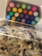 img 1 attached to 24 Color Acrylic Paint Marker Pens: Extra Fine Point For Wood, Canvas, Stone & More | DIY Crafts Making Art Supplies review by Amber Powell