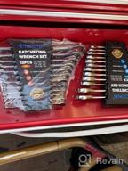 img 1 attached to TICONN Professional Ratcheting Wrench Set - 24PCS With Organizer Rack - Metric And SAE Combination - High Quality Cr-V Material - Slim Profile For Mechanic Use. review by Paul Zimmer