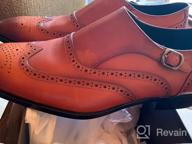 img 1 attached to 💼 Premium Quality FRASOICUS Wingtip Leather Shoes for Men - Size 10 review by Richard Kuntz