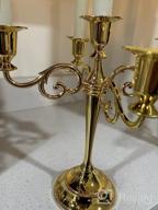 img 1 attached to Black Metal Candelabra Candle Holder For Fireplace, Table Centerpiece - Holds 3 Candles - Ideal For Christmas, Weddings, Church, And Holiday Décor By VINCIGANT review by Ryan Moran
