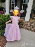 img 1 attached to Princess Embroidery Pageant Communion Birthday Girls' Clothing and Dresses review by Belinda Rivas