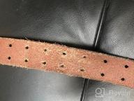 img 1 attached to CHAOREN Leather Work Belt - Double Prong Heavy Duty Men's Casual Belt for Jeans - Reliable and Stylish Men's Accessory review by John Caldwell
