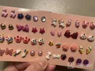 img 1 attached to Hypoallergenic Earring Set for Little Girls - SkyWiseWin Children's Colorful Cute Earrings for Kids review by Nicole Torres