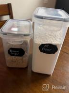 img 1 attached to Stackable Airtight Food Storage Containers With Lids - MDHAND Cereal Containers Set, BPA-Free Kitchen Storage With Labels & Pen, 14 Pack (7 Containers + 7 Lids) review by Mike Hicks