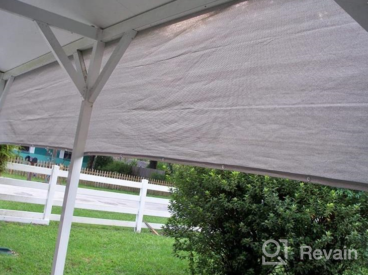 img 1 attached to SUNLAX 3'X16' Dark Grey Balcony Privacy Screen Fence Windscreen Cover Fabric Shade Netting Mesh Cloth With Grommets UV Protection For Patio, Backyard, Porch, Railing Shield 90% review by Kyle Robbins