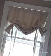 img 1 attached to H.VERSAILTEX Jet Black Adjustable Tie Up Shade/Blackout Curtain With Rod Pocket Top For Bathroom Windows - 42"W X 63"L Set Of 1 review by Terri Garcia