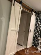 img 1 attached to Transform Your Space With SMARTSTANDARD 16Ft Double Barn Door Hardware Kit - Heavy Duty, Quiet And Smooth Operation - Easy Step-By-Step Installation - Fits 42"-48" Wide Door Panel (Bigwheel Hanger) review by Ross Bagby