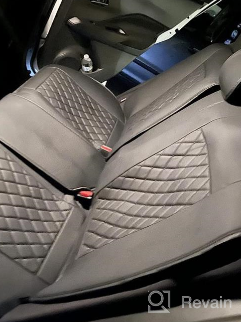 img 1 attached to Protect Your Car Seats In Style With GIANT PANDA 5 Waterproof Leather Car Seat Covers - Black+Red Line Full Set Universal Fit review by Matt Travers