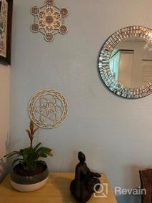 img 7 attached to Enhance Your Space With Simurg'S Sacred Geometry Wall Art Featuring Seed Of Life Crystal Grid And Flower Of Life Design