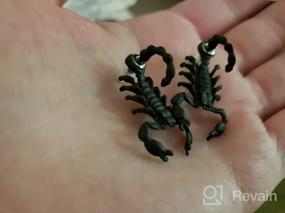 img 6 attached to 🦂 MALOYANVE Punk 3D Scorpion Animal Stud Earrings: Creative & Personalized Double-Sided Halloween Fashion for Women, Girls, and Men