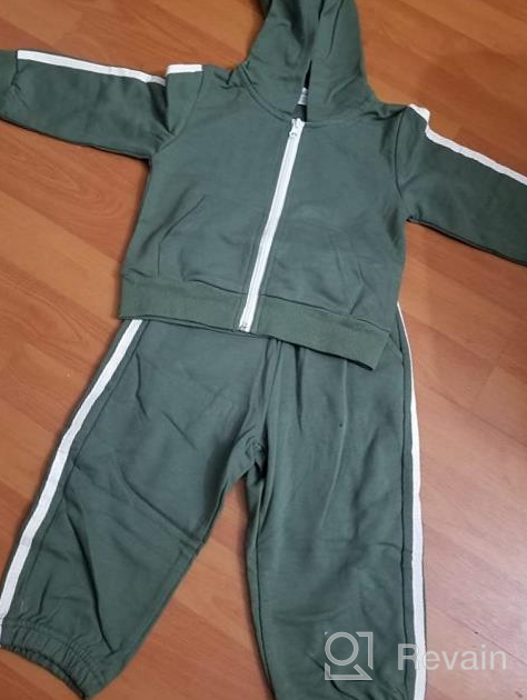 img 1 attached to LittleSpring Boys Tracksuit 2-Piece Set: Zip Up Hoodie and Jogger Pants - Perfect for Athletic Activities review by Jason Rawls