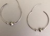img 1 attached to Charming Sterling Silver Jewelry: Light-weight Dainty Ball Bead Endless Hoop Earrings for Stylish Teen Girls and Women review by Jessica Edwards