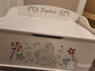 img 1 attached to Dibsies Personalized Toy Box - Creative Wonders Design With Butterflies And Flowers In White review by Jessica Ortega