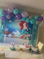 img 1 attached to Mermaid Balloon Garland Kit With 121Pcs Including Mermaid Tail Foil Balloons And Light Blue Foil Fringe Curtain For Under The Sea Party Decorations - JOYYPOP (Silver Color) review by Ken Pinell