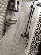 img 1 attached to Antique Brass Shower Fixture Set With Cross-Knobs, 8-Inch Rainfall Showerhead And Hand Spray - Perfect Bathroom Combo Set review by Anthony Boylan
