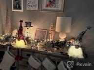 картинка 1 прикреплена к отзыву Add Festive Charm With GMOEGEFT Scandinavian Christmas Gnome Lights Timer: Set Of 2 Dangling-Legged Tomte Gnomes In Nordic Plaid Pattern от Ben Jacobson