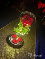 img 1 attached to Vieshful Exquisite Rose In Glass Dome Purple Eternal Rose With LED Light,Artificial Flower Last Forever Valentine'S Day Birthday Mothers Day Wedding For Her review by Bryan Murphy