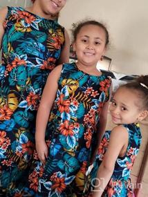 img 5 attached to Adorable Sleeveless Hawaiian Monstera Dresses for Matching Mother-Daughter Outfits