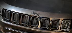 img 6 attached to XBEEK Крышка передней решетки Решетка Кольцо Вставки Комплект накладок для 2017-2021 Jeep Compass - Красный
