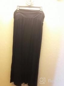 img 5 attached to Женская макси-юбка Isaac Liev – комплект из 3 струящихся длинных юбок с высокой талией и рюшами на эластичном поясе, сделанных в США