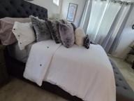 img 1 attached to Modern Style Queen White Duvet Cover Set - 90X90 Soft Bedding With Convenient Zipper And Ties - 3 Pieces For Ultimate Comfort - Ideal For Men And Women review by Brian Batiste