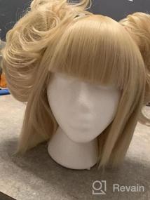 img 5 attached to Blonde Bun Anime Cosplay Wig For Halloween Costume Heroes - Linfairy Wig