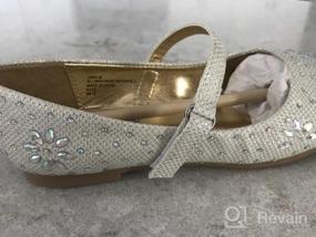 img 3 attached to Swea Pea & Lilli Girls Rhinestone Flats with Strap: Stylish and Sparkling Footwear