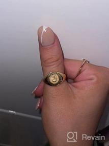 img 7 attached to Make A Statement With Trendsmax Chic Gold Plated Initial Letter Rings In A-Z For Women And Girls