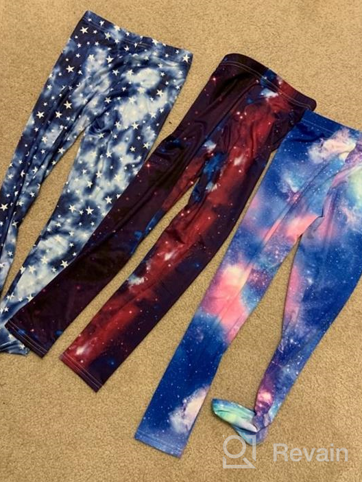 img 1 attached to Cute and Comfy UONLBEIB Girls Multipack Print Leggings: 3-Pack Stretch Ankle Length Pants for Girls 4-13Y review by Todd Wigfall