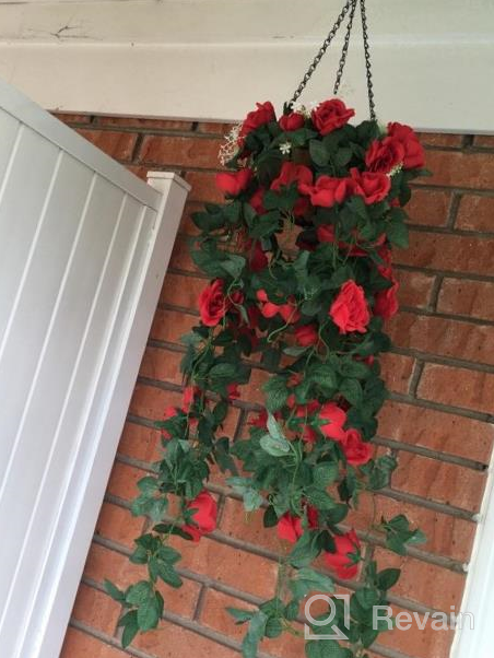 img 1 attached to Enhance Your Space With Mixiflor'S Artificial Flowers In Basket - Perfect For Indoor And Outdoor Courtyard Decorations! review by Kevin Gray