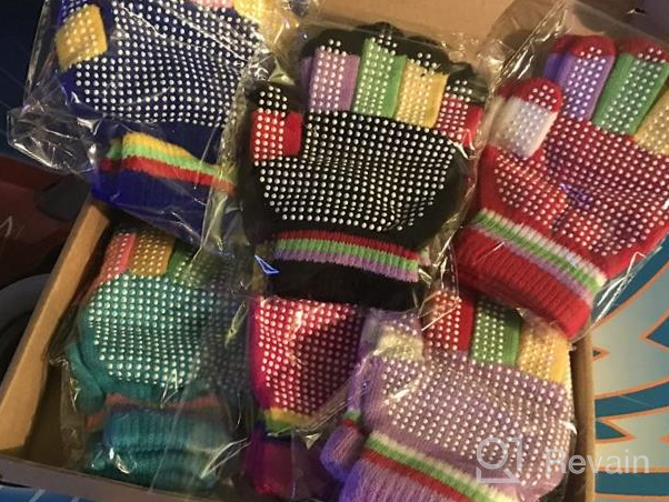 img 1 attached to 🧤 LUTER 6 Pairs Kids Anti-Skid Magic Gloves: Winter Warm Full Finger Mittens for Boys and Girls review by Sandhya Ramirez