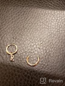 img 7 attached to 💍 S925 Sterling Silver Initial Earrings for Girls with Hypoallergenic Cubic Zirconia – Unique Gift Idea!