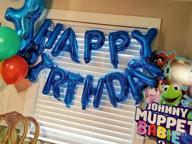 img 1 attached to Eco-Friendly Happy Birthday Balloon Banner - 16-Inch Mylar Foil Letters Sign Bunting For All Ages - Reusable Party Decorations And Supplies For Girls, Boys, And Adults review by Chris Rob