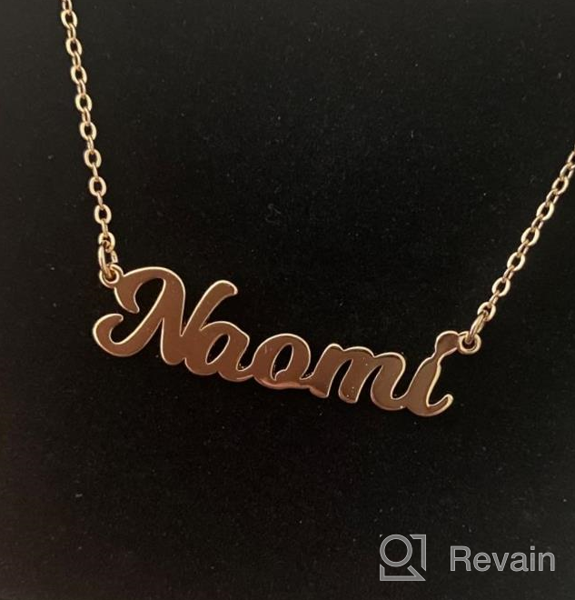 img 1 attached to Customized Ursteel Name Necklace: 14K Gold Plated Personalized Jewelry for Women and Teen Girls review by Trey Gilbert