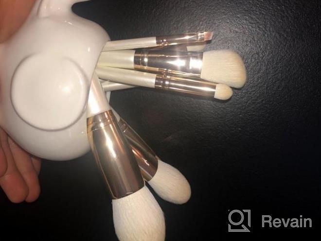 img 1 attached to Elevate Your Beauty Routine With EIGSHOW'S Cruelty-Free Vegan Makeup Brush Set - 10Pcs Champagne Gold For A Flawless Blend Of Face, Lip & Eye Makeup review by Juston Alonso